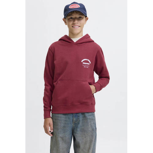 JACK & JONES JUNIOR hoodie donkerrood afbeelding