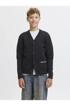 vest zwart fijn gebreid
