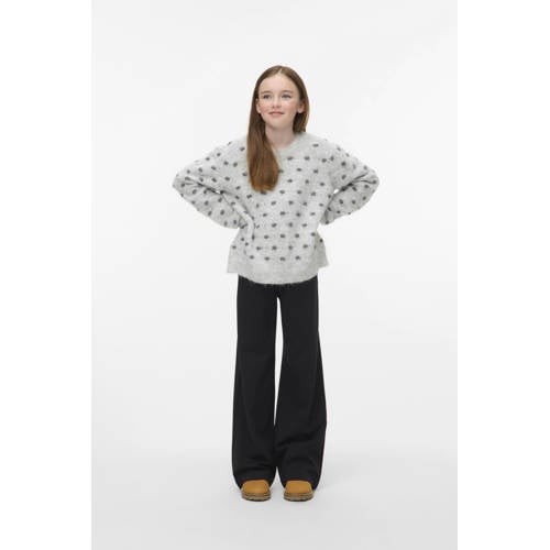 VERO MODA GIRL gebreide trui grijs melange afbeelding