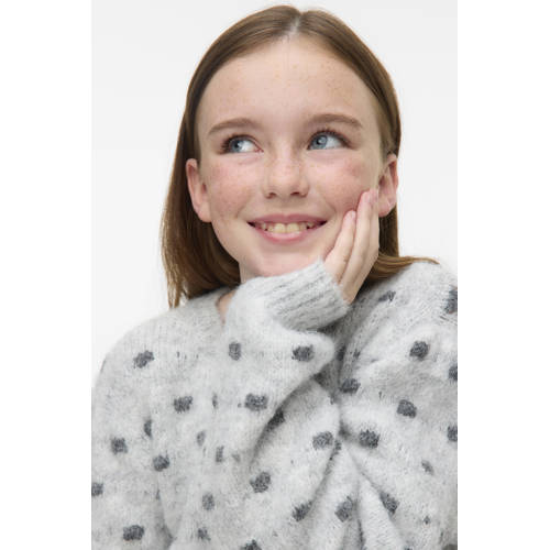 VERO MODA GIRL gebreide trui grijs melange afbeelding