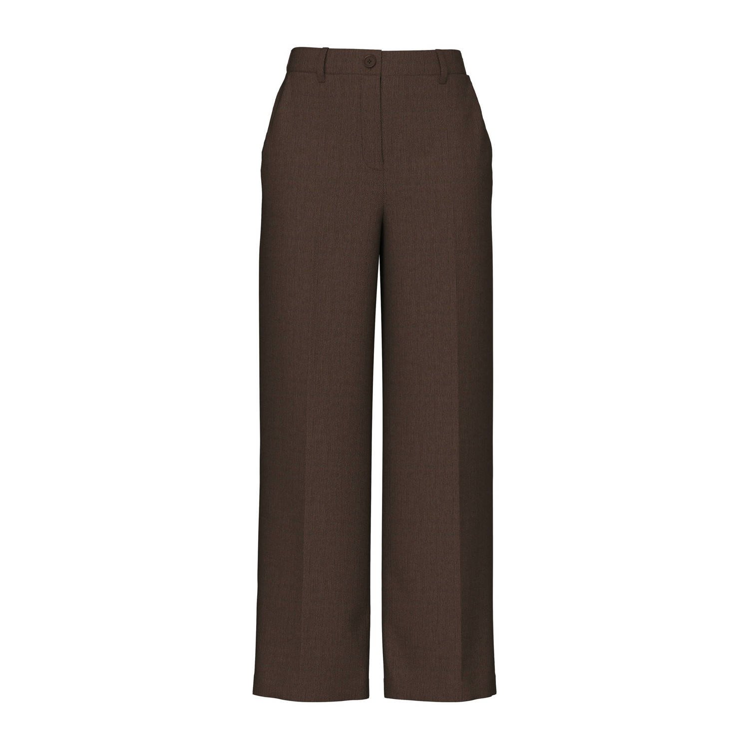 PIECES wide leg high waist casual broek