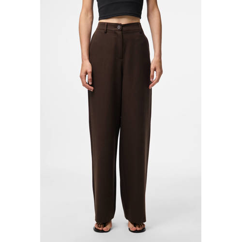 PIECES wide leg high waist casual broek afbeelding