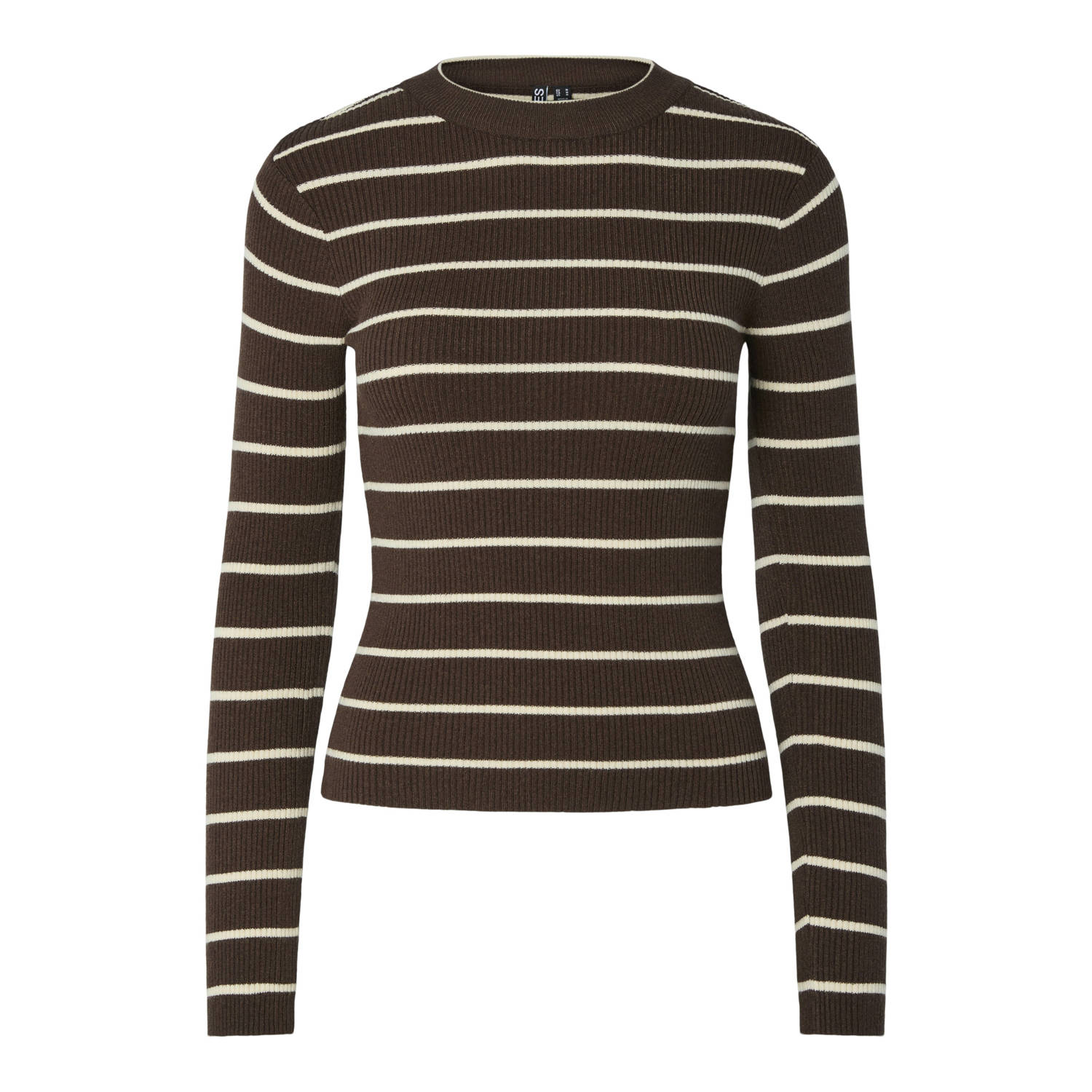PIECES pullover trui bruin