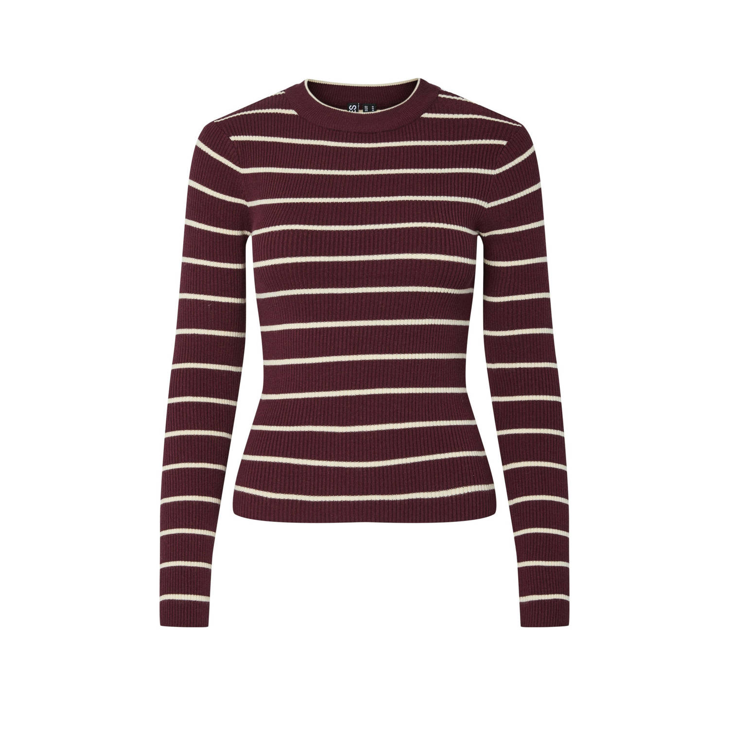 PIECES pullover trui donkerrood