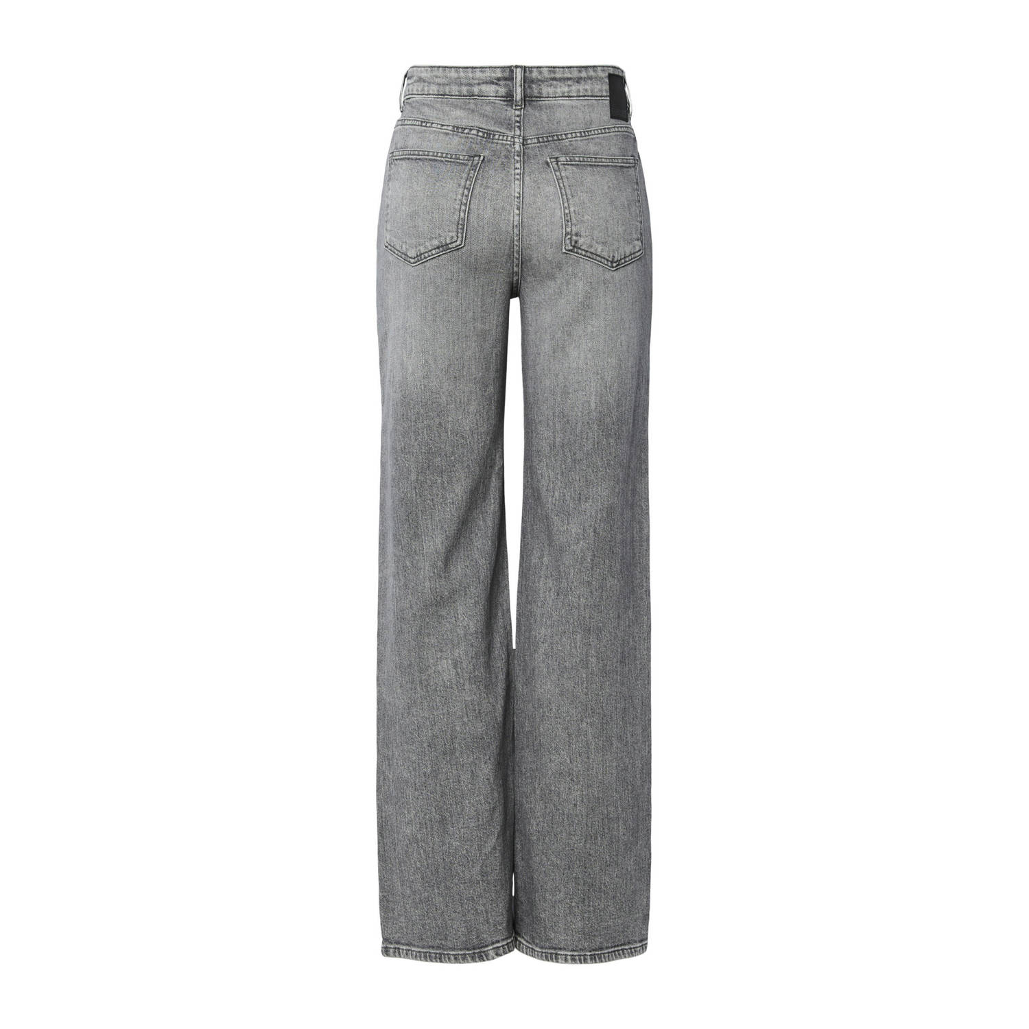 PIECES high waist wide leg jeans grijs