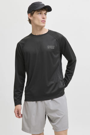 regular T-shirt zwart