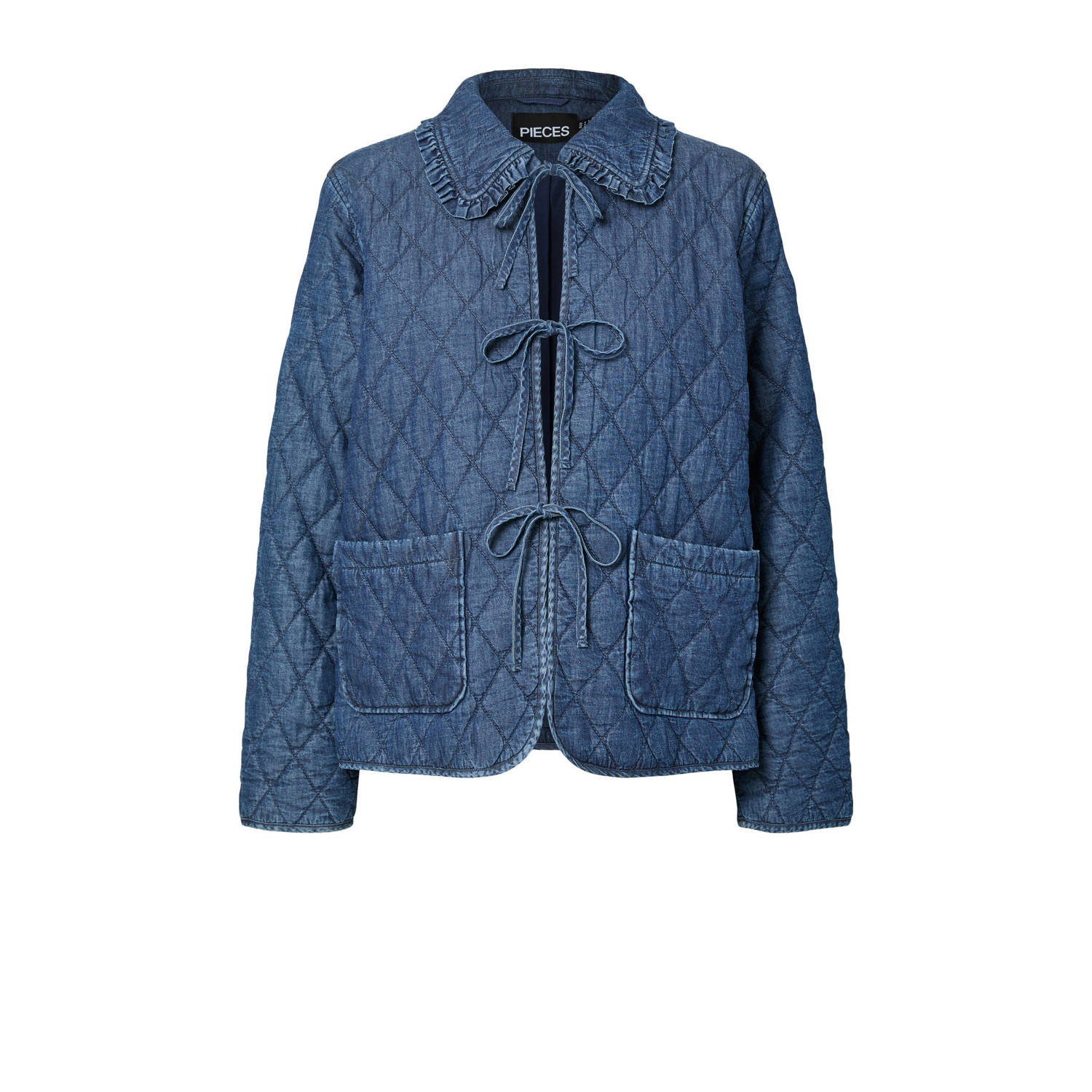 PIECES denim spijkerjas blauw