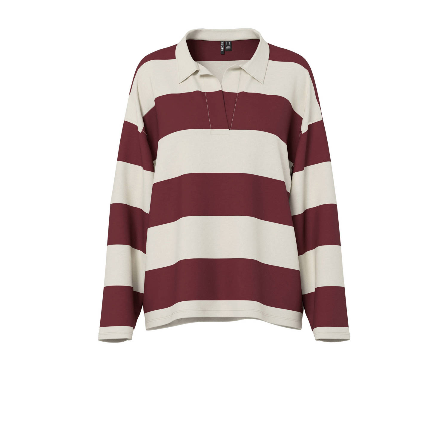 PIECES sweater donkerrood