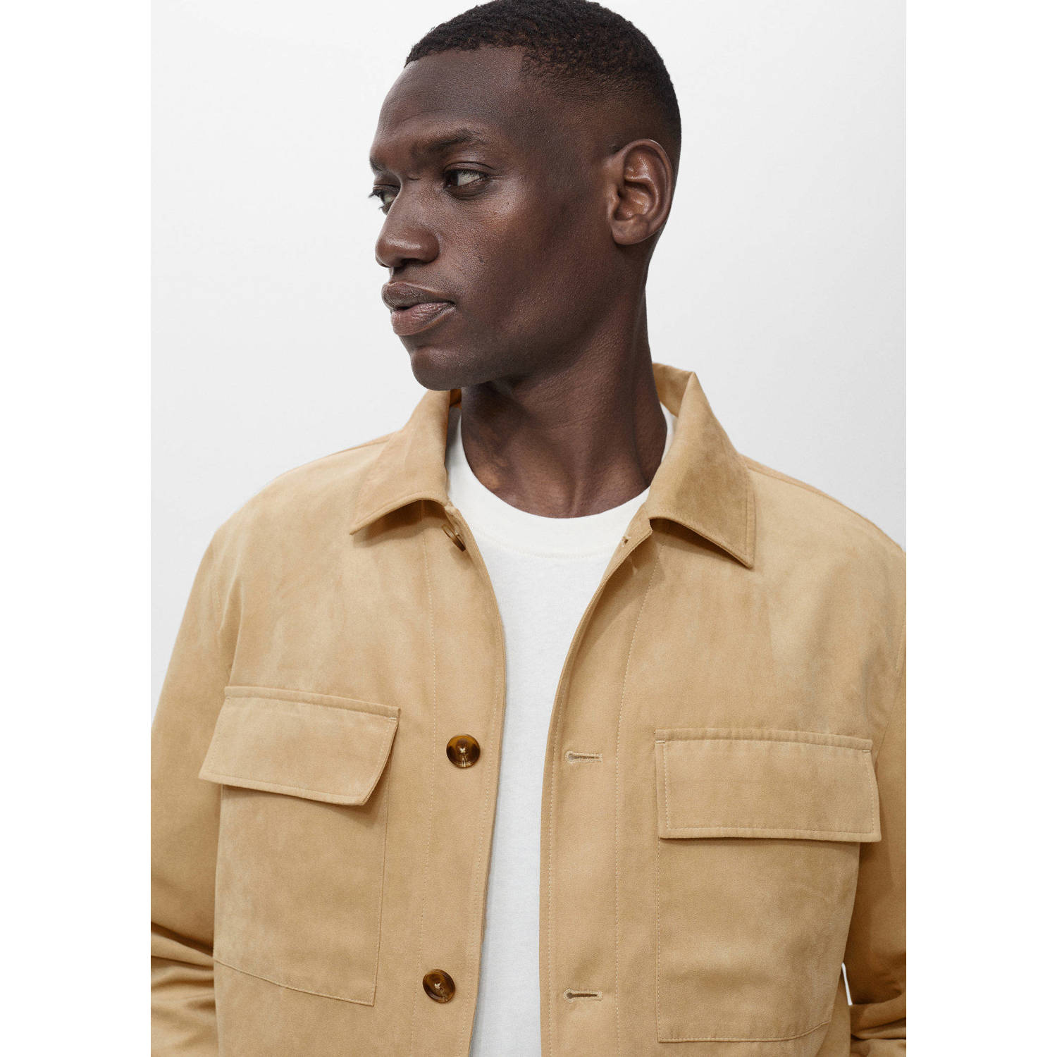 Mango Man overshirt beige