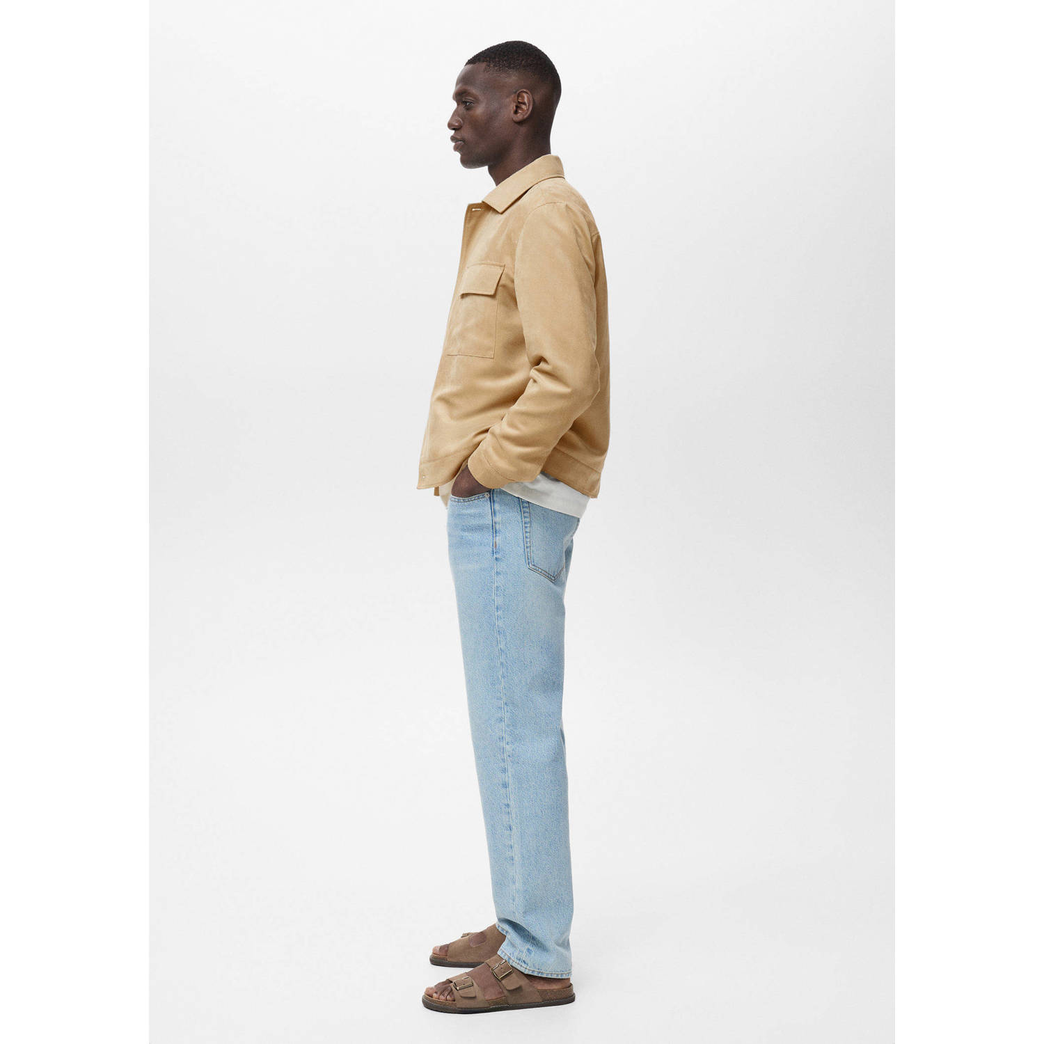 Mango Man overshirt beige