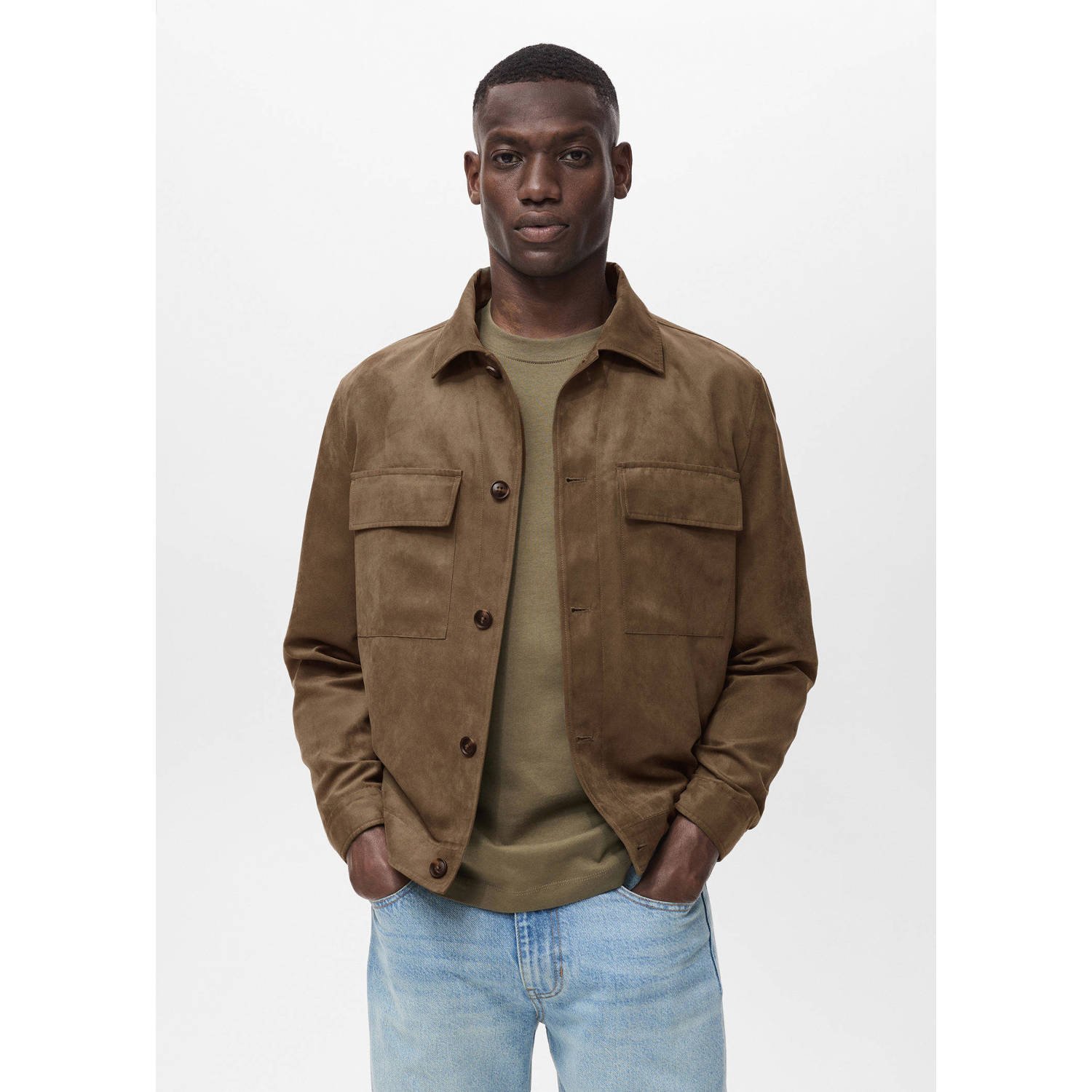 Mango Man overshirt kaki