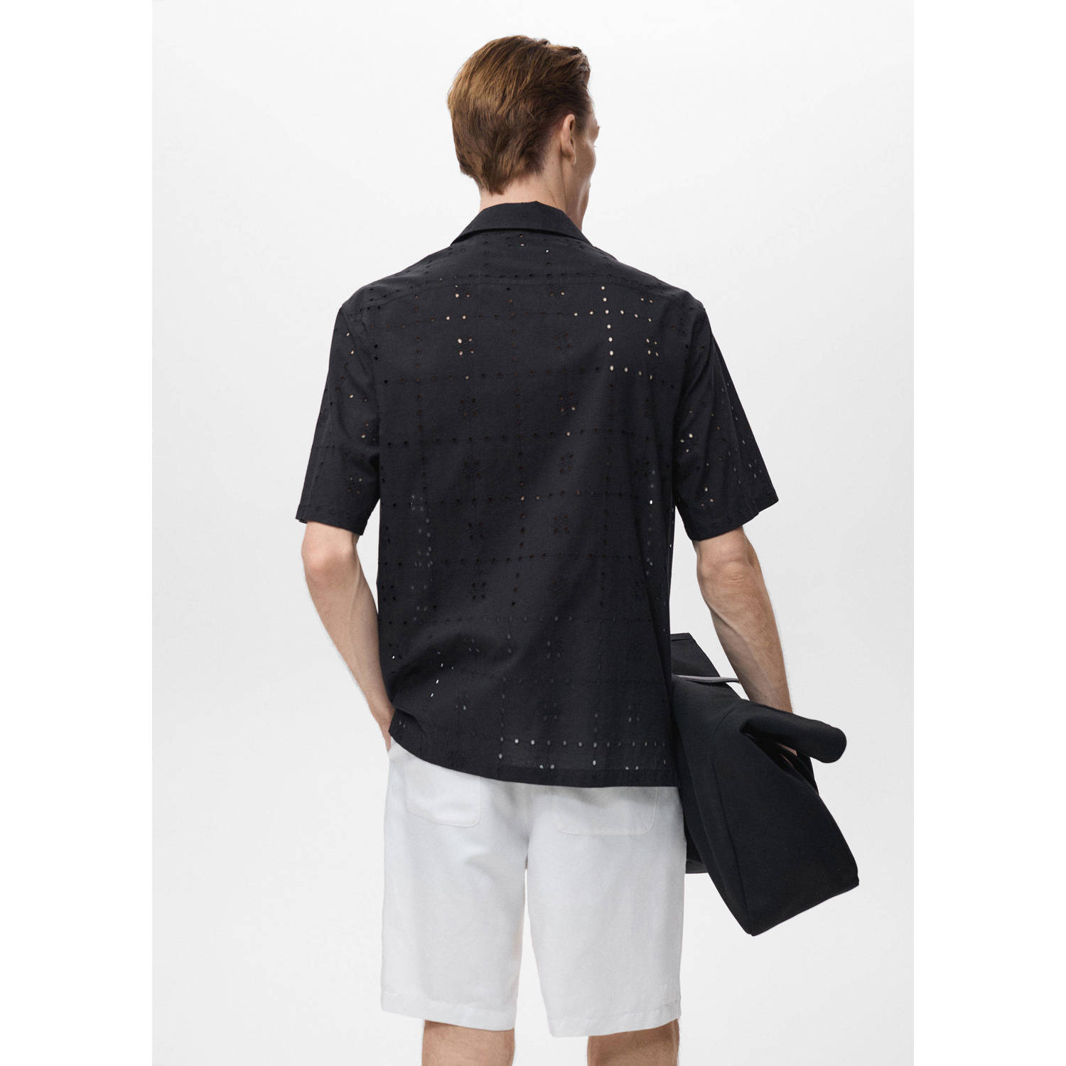 Mango Man casual overhemd zwart