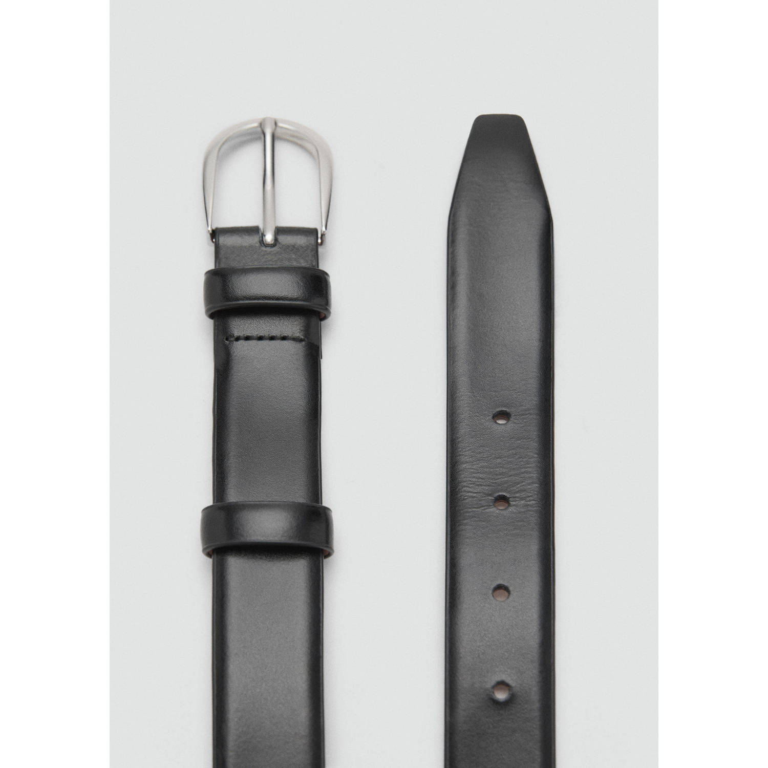 Mango Man leren riem zwart