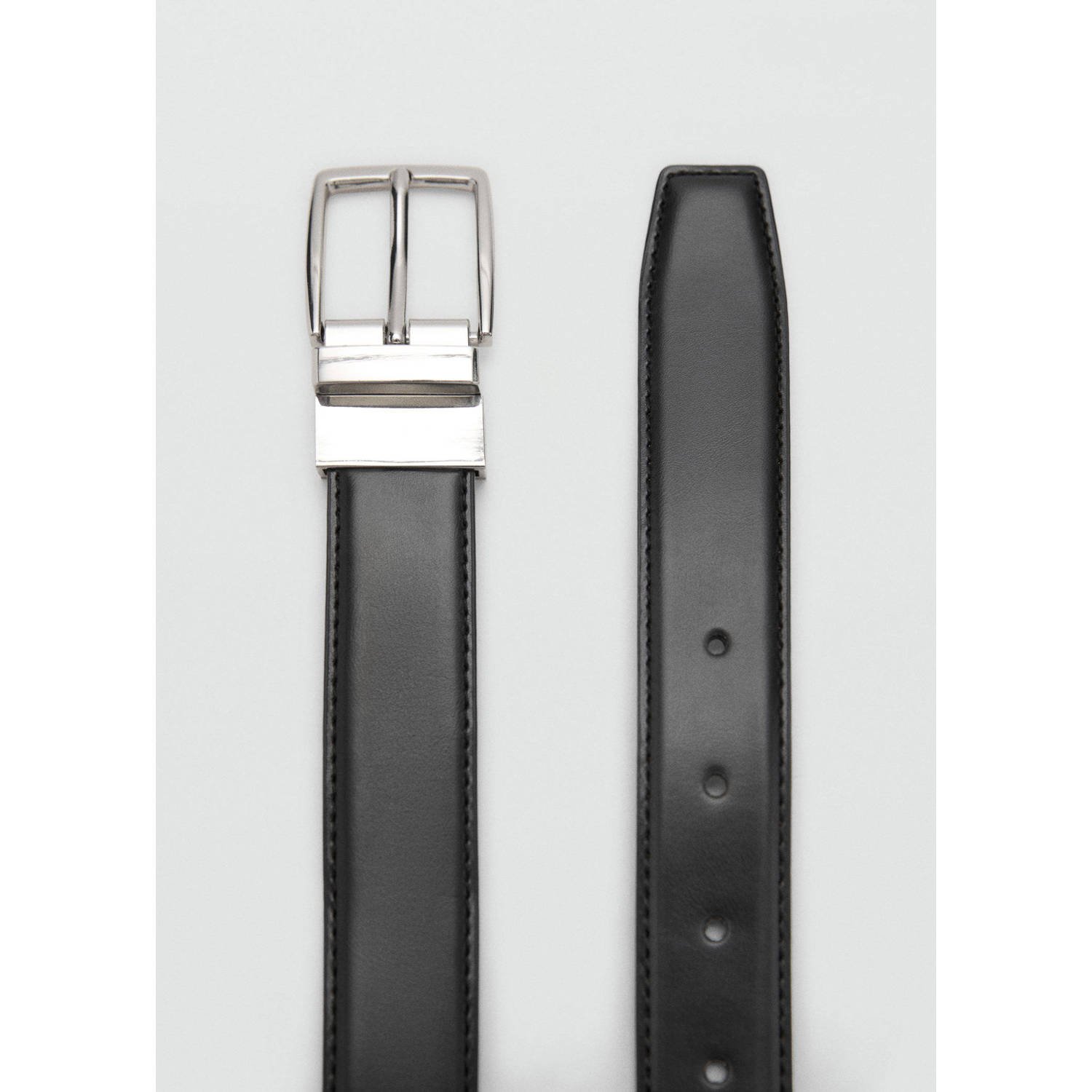Mango Man leren riem zwart