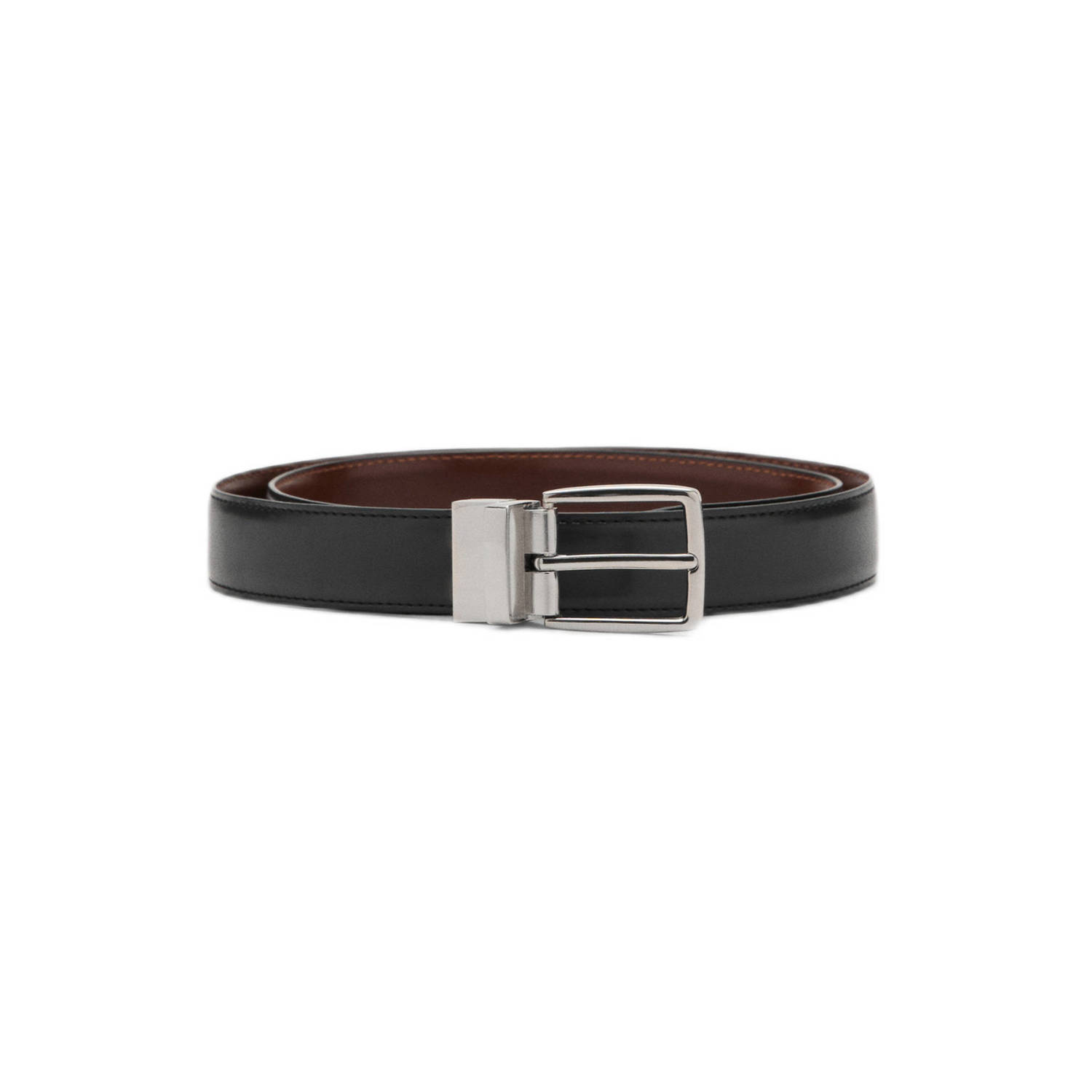 Mango Man leren riem zwart