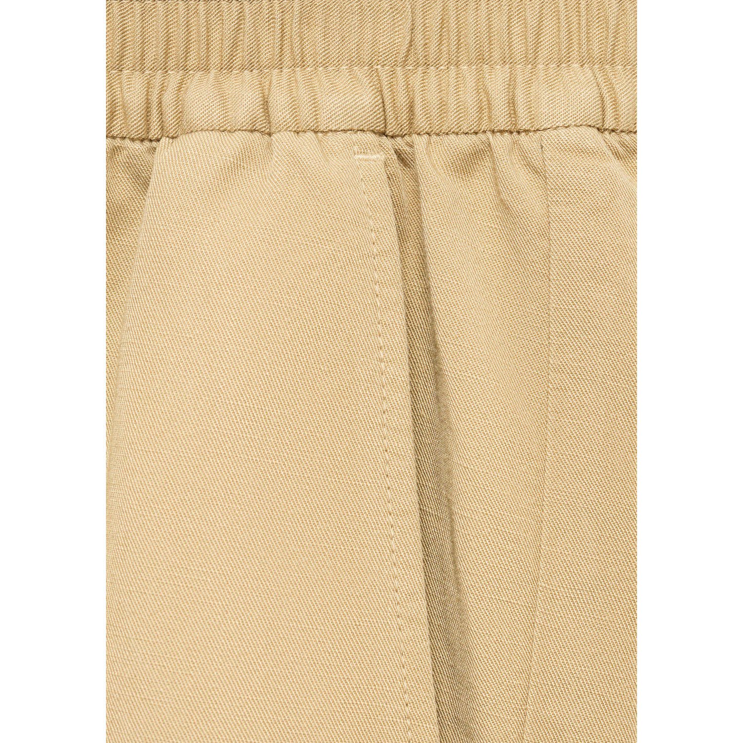 Mango Man linnen rechtvallend casual short beige