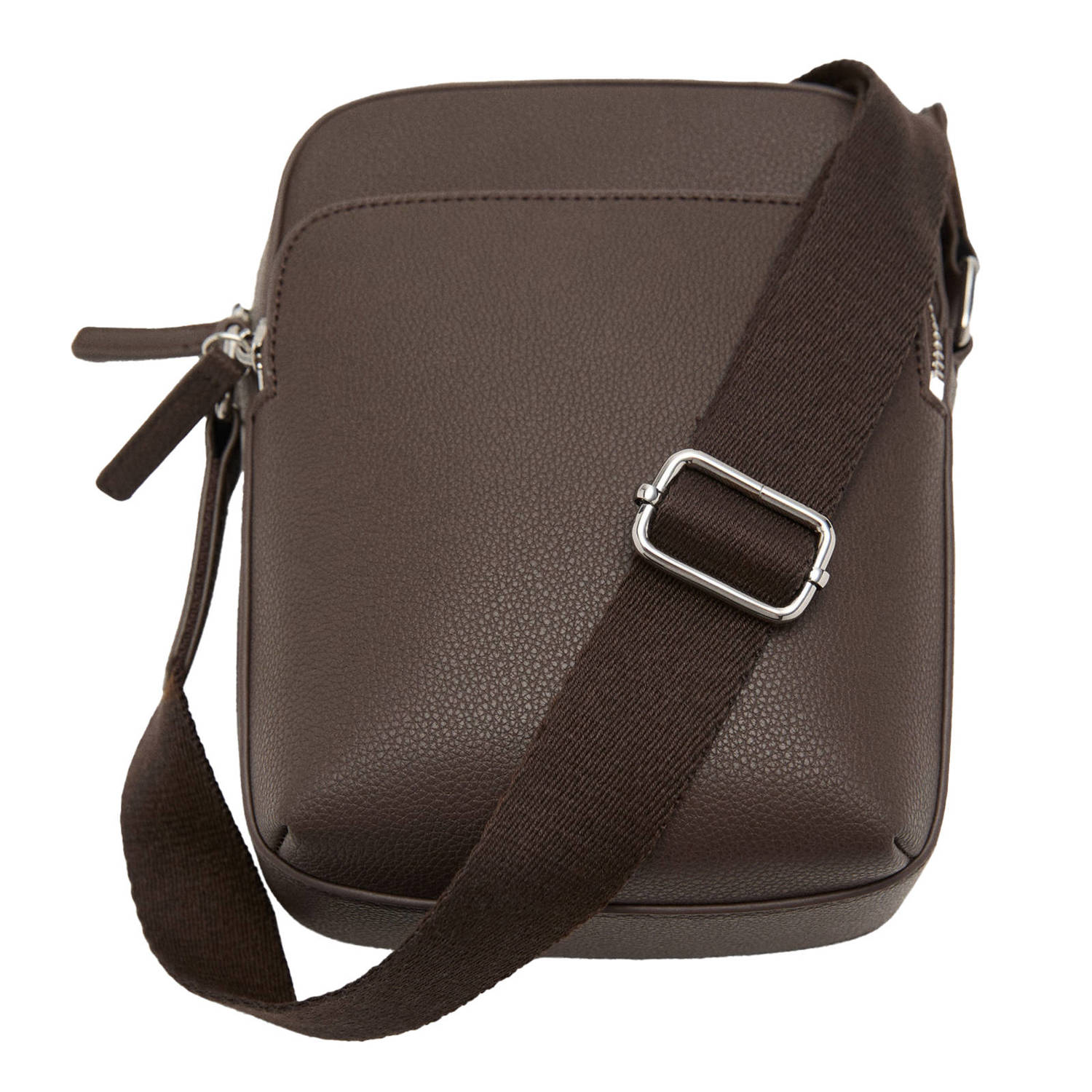 Mango Man crossbody tas donkerbruin