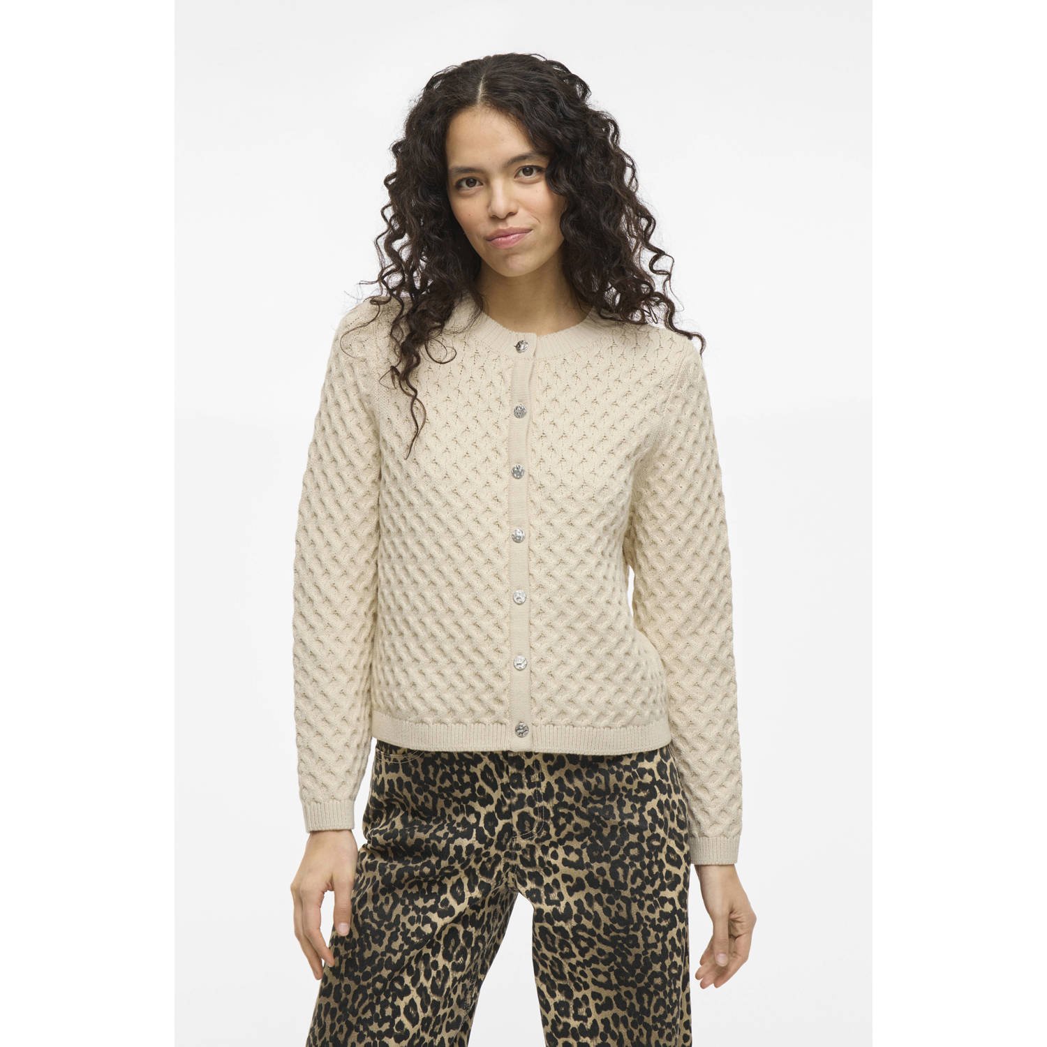 Vila Vest VIKALI L S O-NECK KNIT BUTTON CARDIGAN