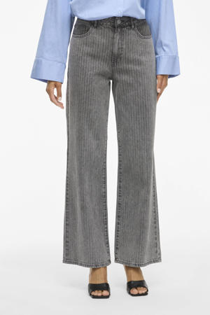 high waist wide leg jeans grey denim