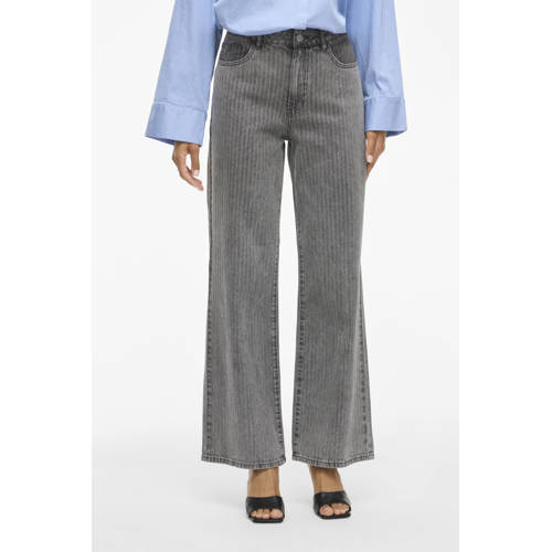 VILA high waist wide leg jeans grey denim afbeelding