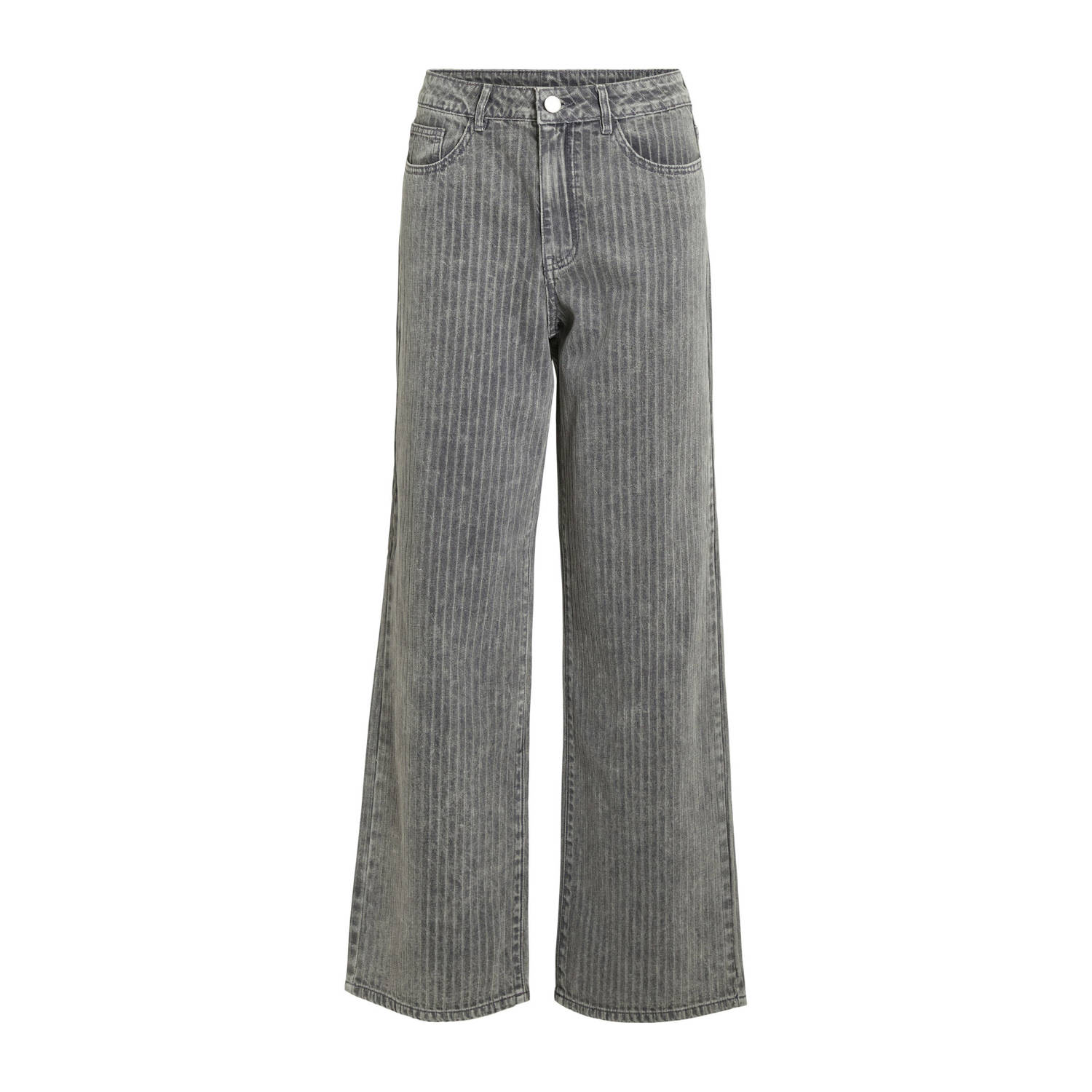 VILA high waist wide leg jeans grey denim