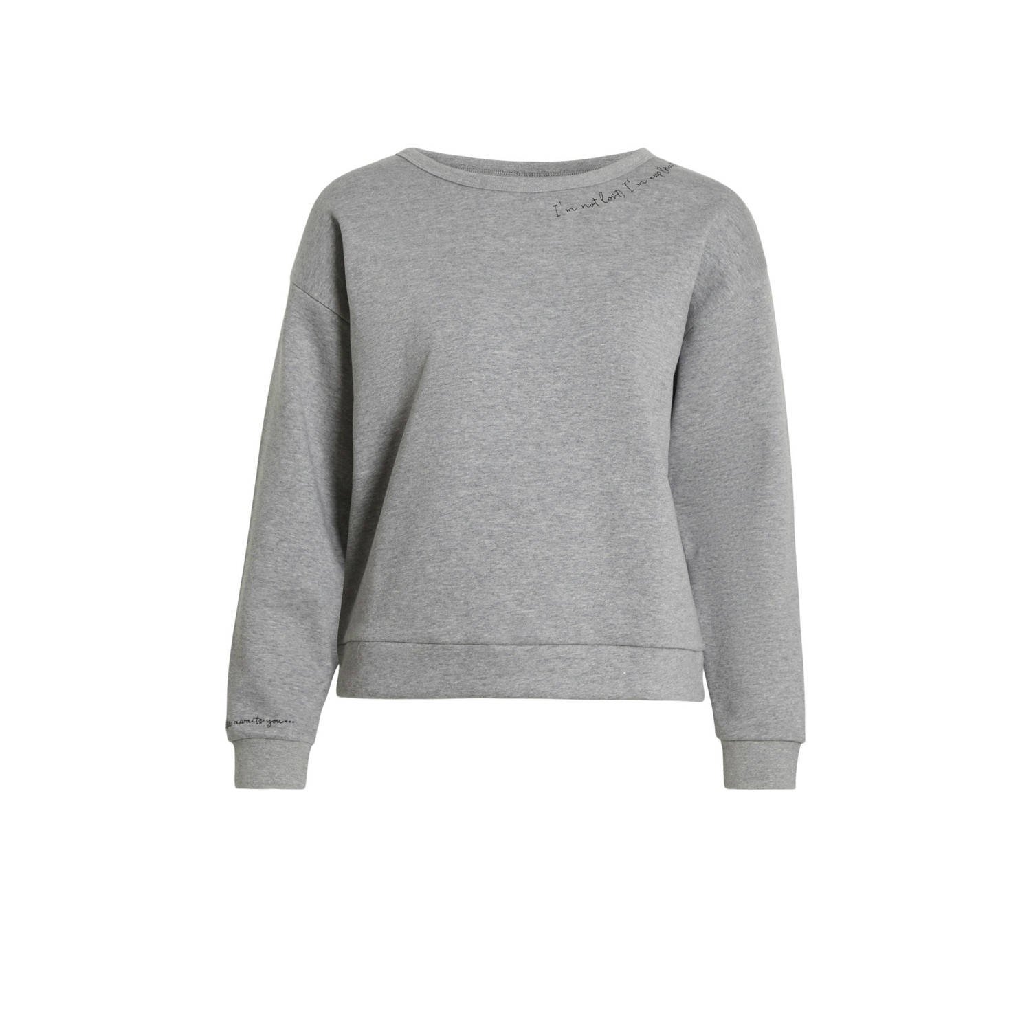 VILA sweater lichtgrijs