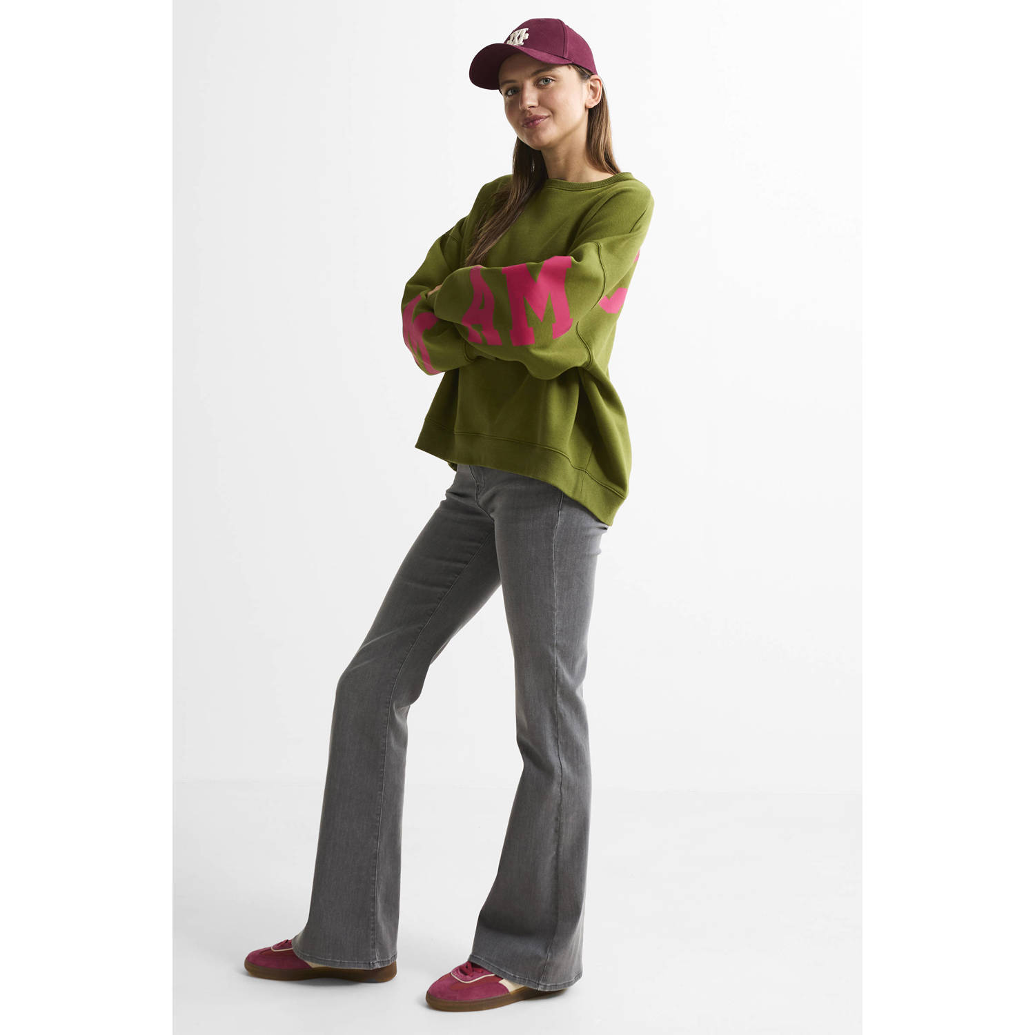 PIECES sweater groen