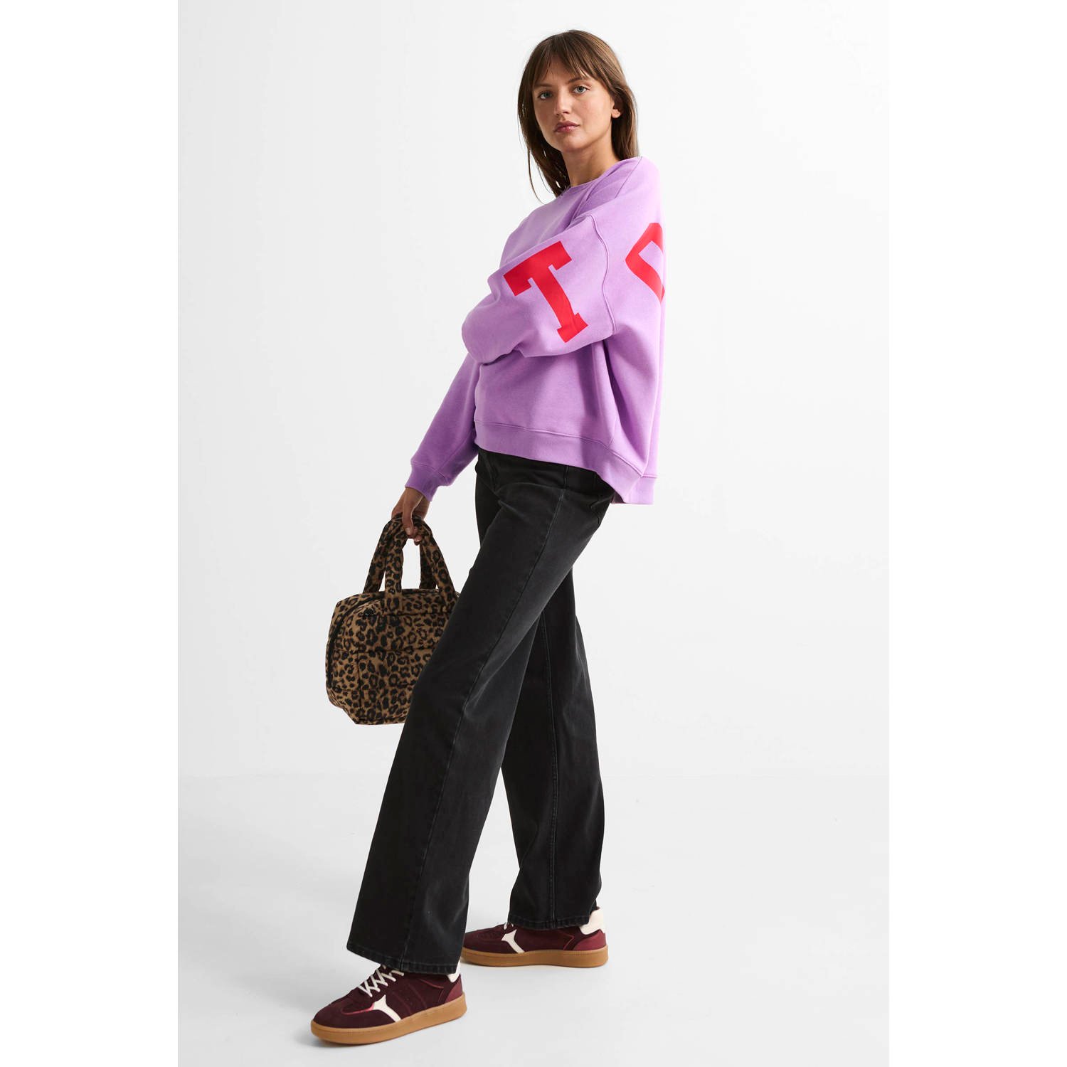 PIECES sweater lila