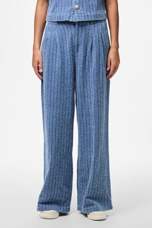 high waist wide leg jeans medium blue denim