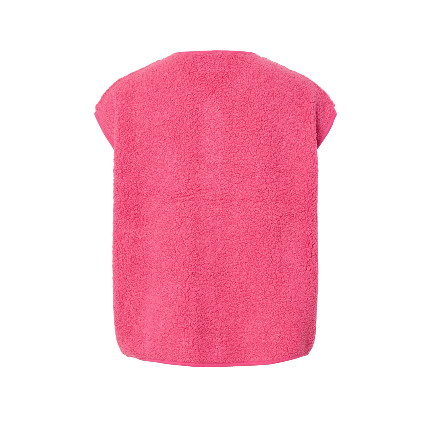 PIECES teddy gilet roze