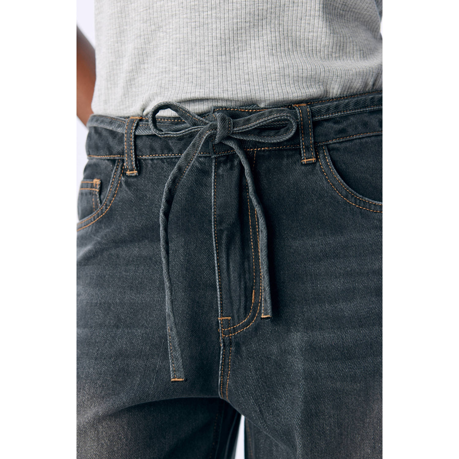 OBJECT jeans wide leg dark grey denim
