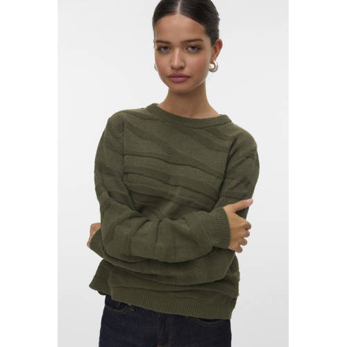 VERO MODA gebreide trui donkergroen afbeelding