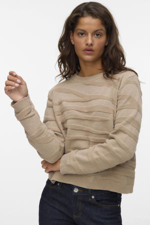 gebreide trui taupe