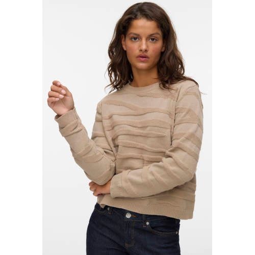 VERO MODA gebreide trui taupe afbeelding