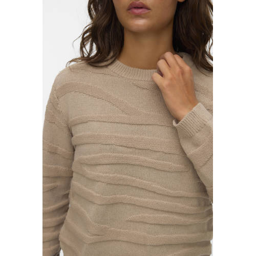 VERO MODA gebreide trui taupe afbeelding