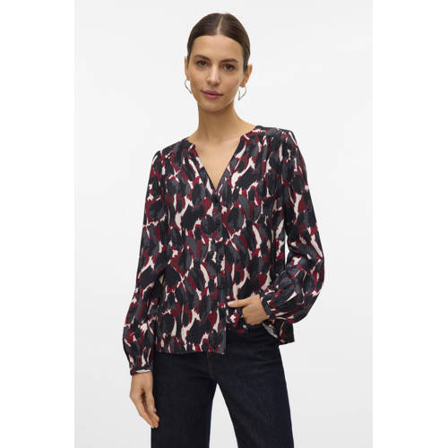 VERO MODA blouse donkerrood afbeelding