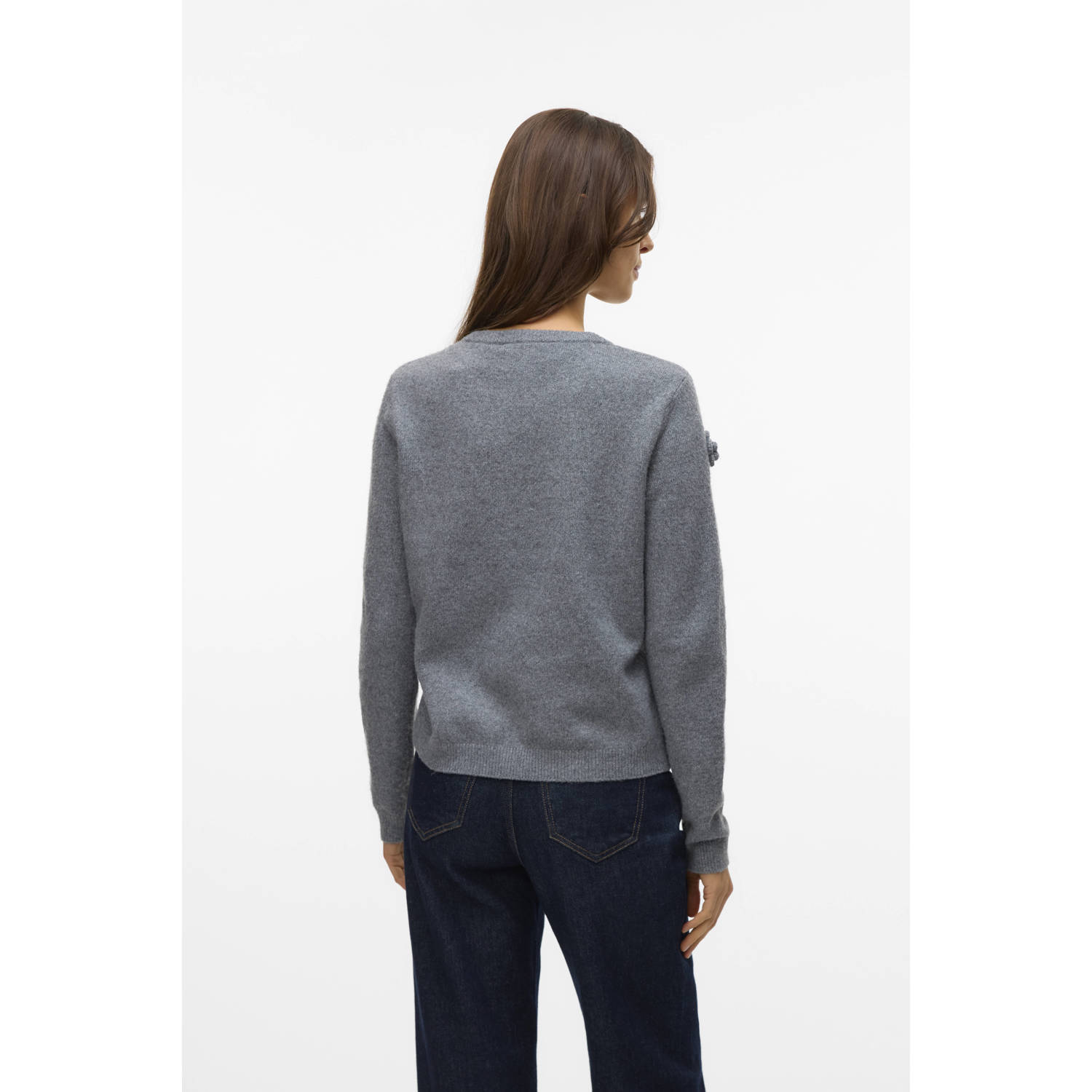 VERO MODA gebreide trui grijs