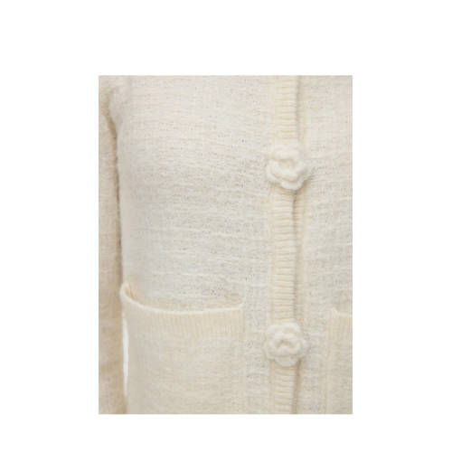 VERO MODA gebreid vest grijs melange afbeelding