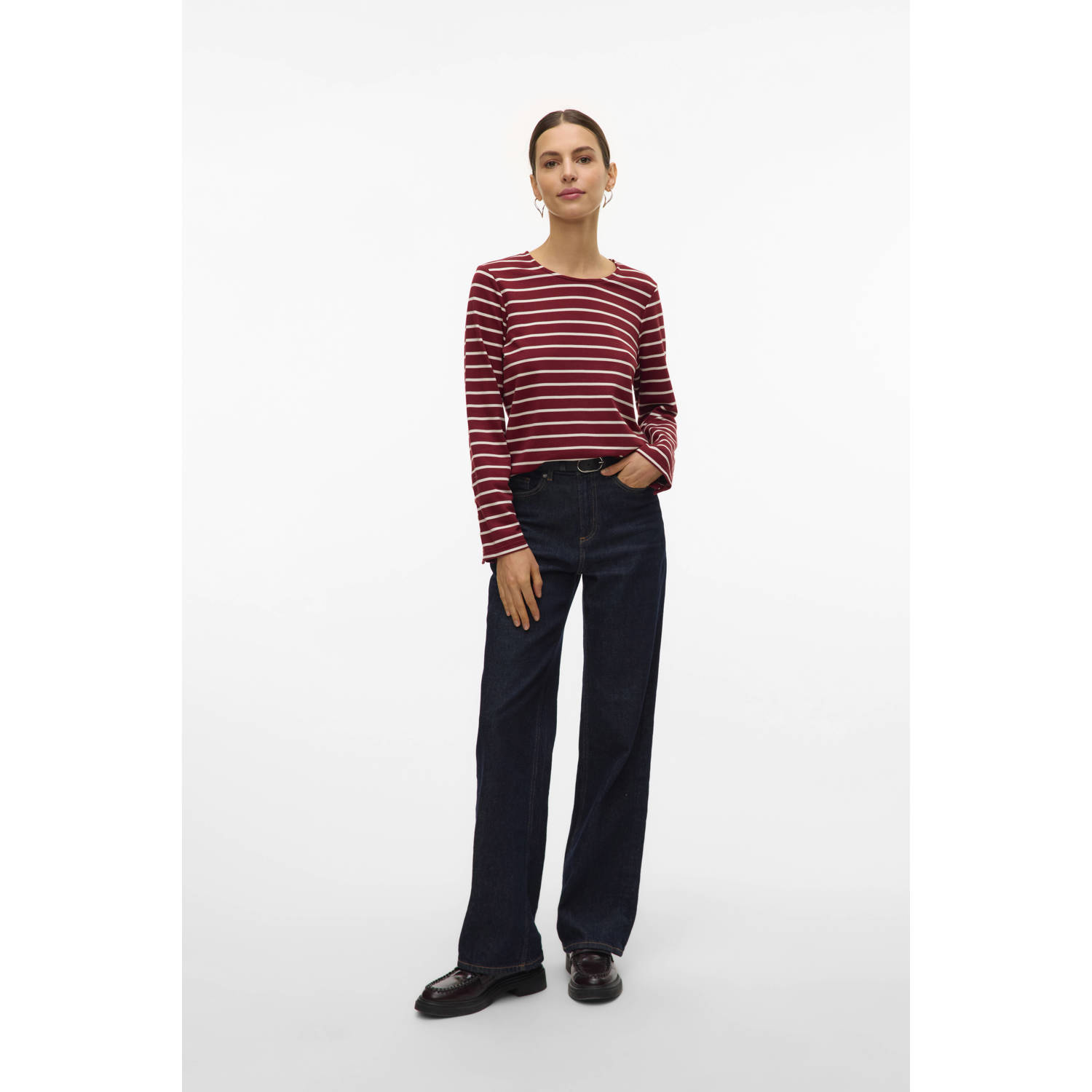 VERO MODA top donkerrood
