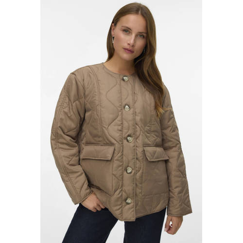 VERO MODA jasje quilted grijsbruin afbeelding