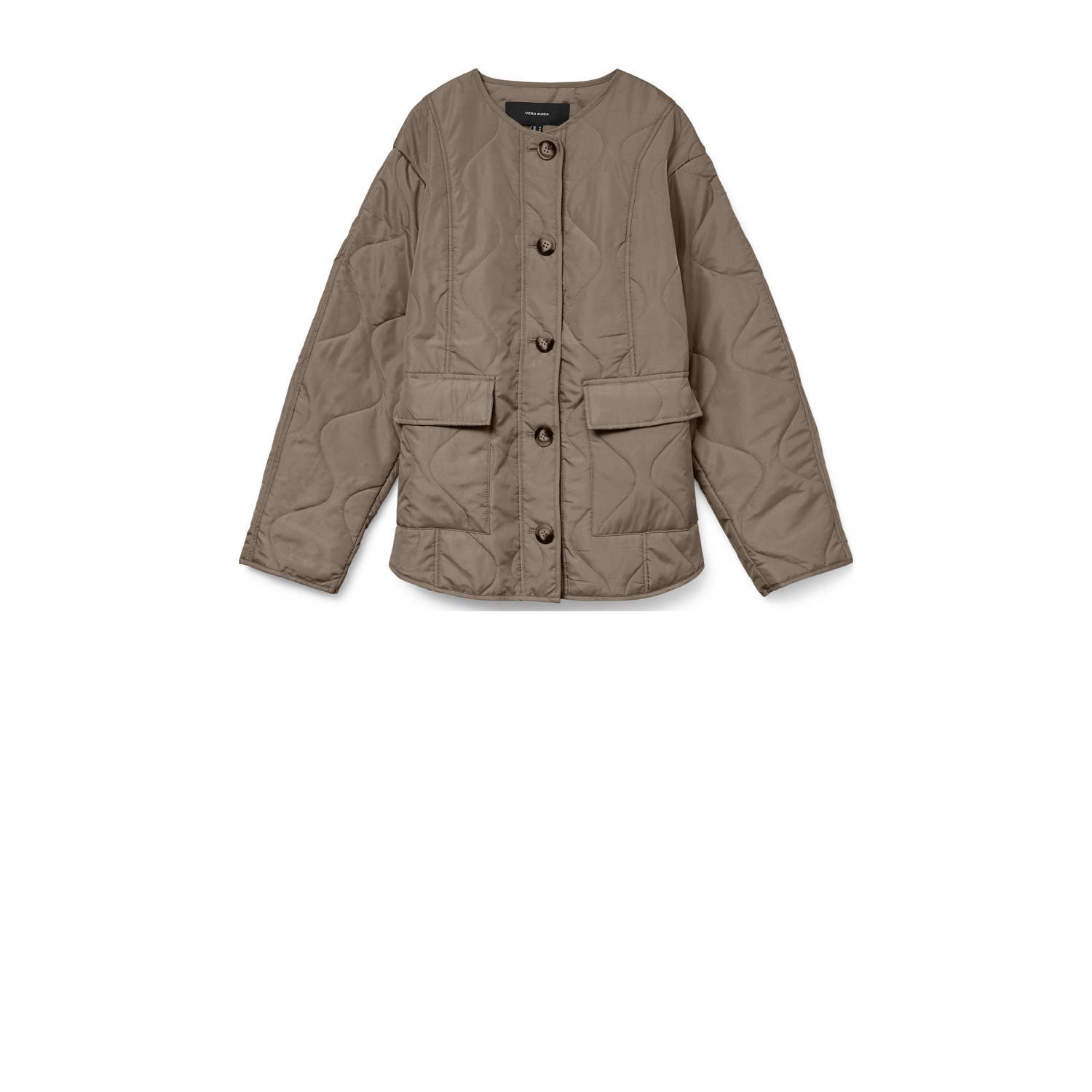 VERO MODA jasje quilted grijsbruin