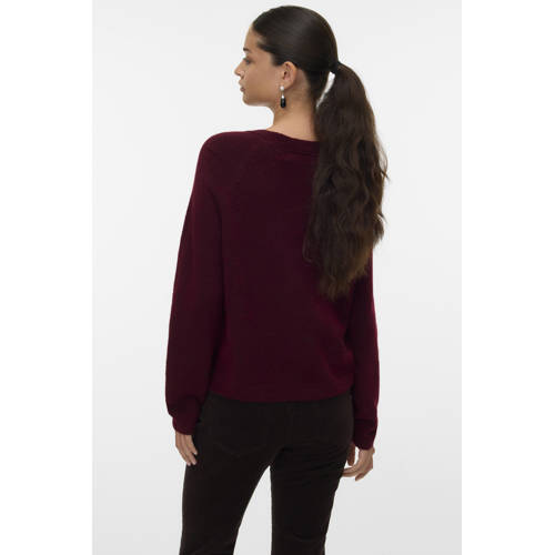 VERO MODA trui donkerrood gebreid afbeelding