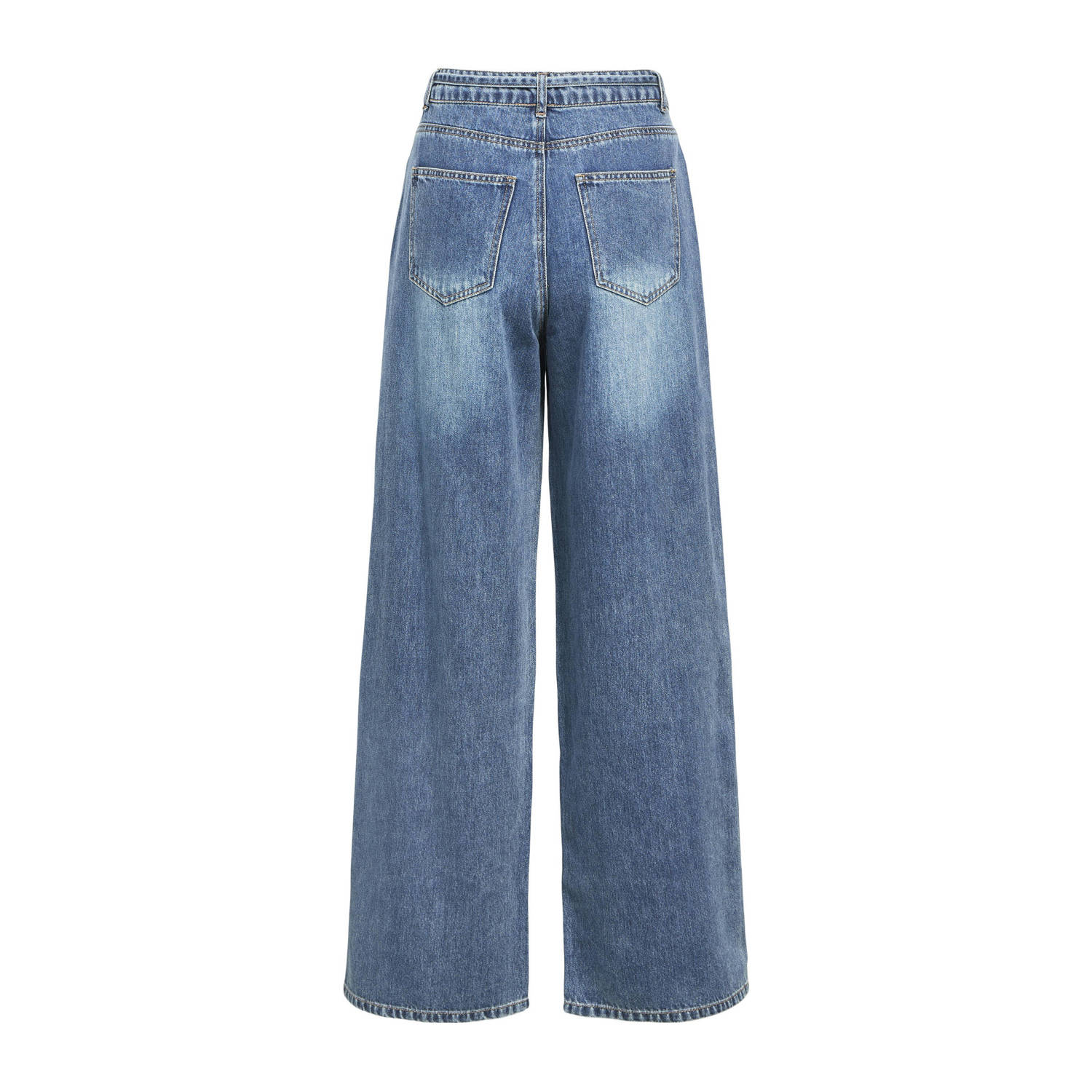 OBJECT wide leg jeans medium blue denim