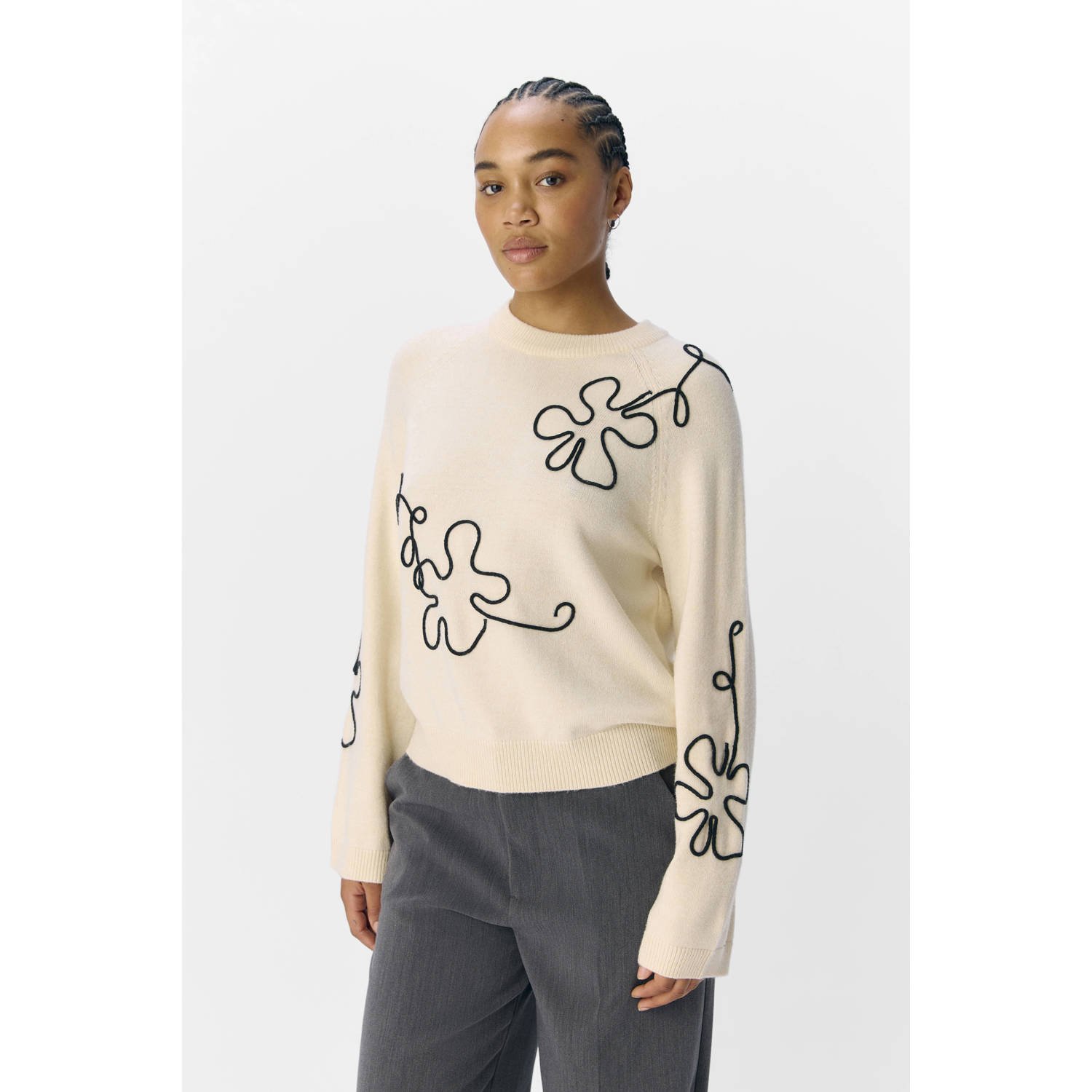 OBJECT Dames Truien & Vesten Objlaney Rubin Ls Pullover Zand