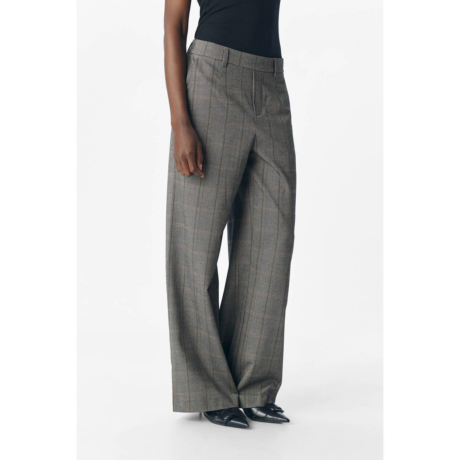 OBJECT wide leg regular waist pantalon
