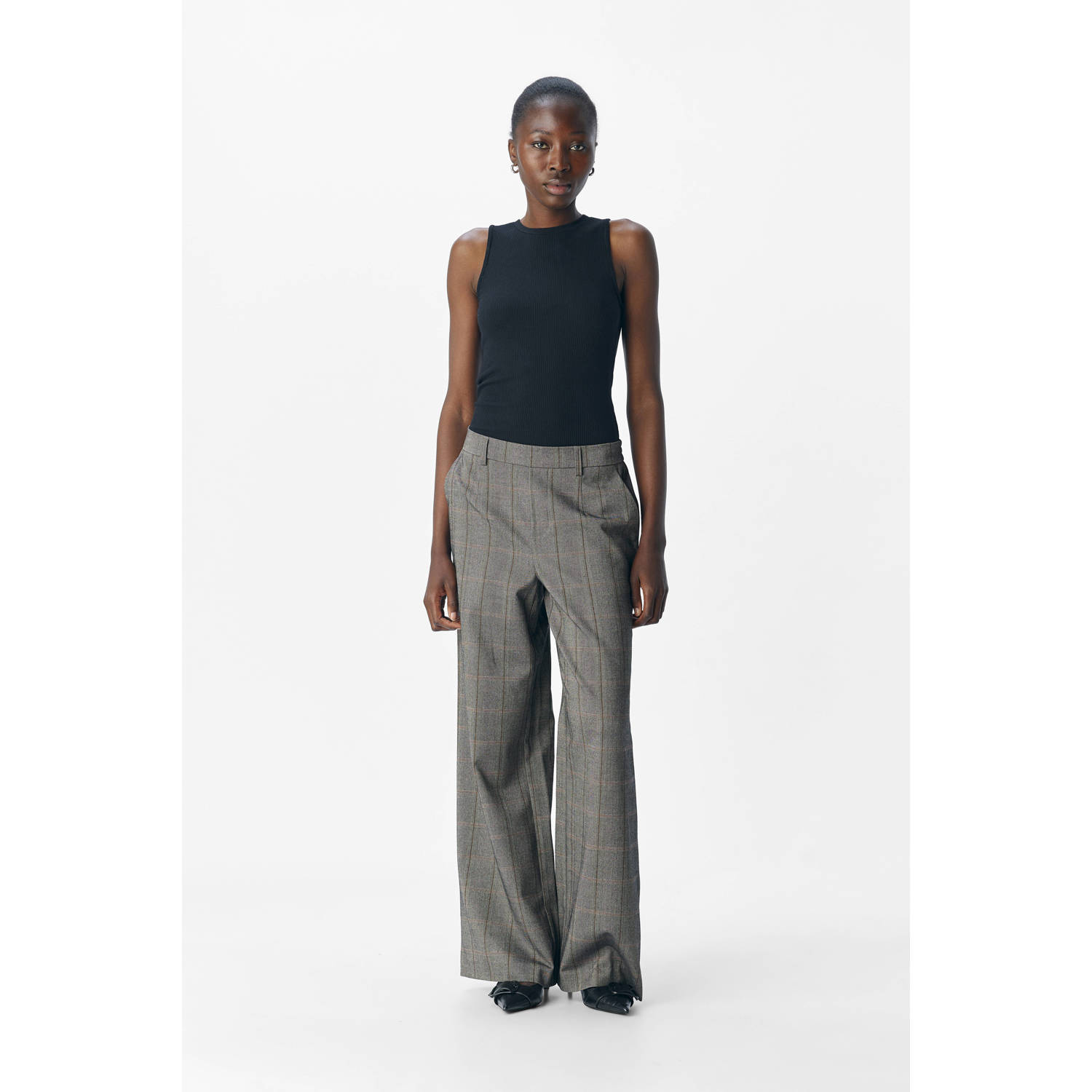 OBJECT wide leg regular waist pantalon
