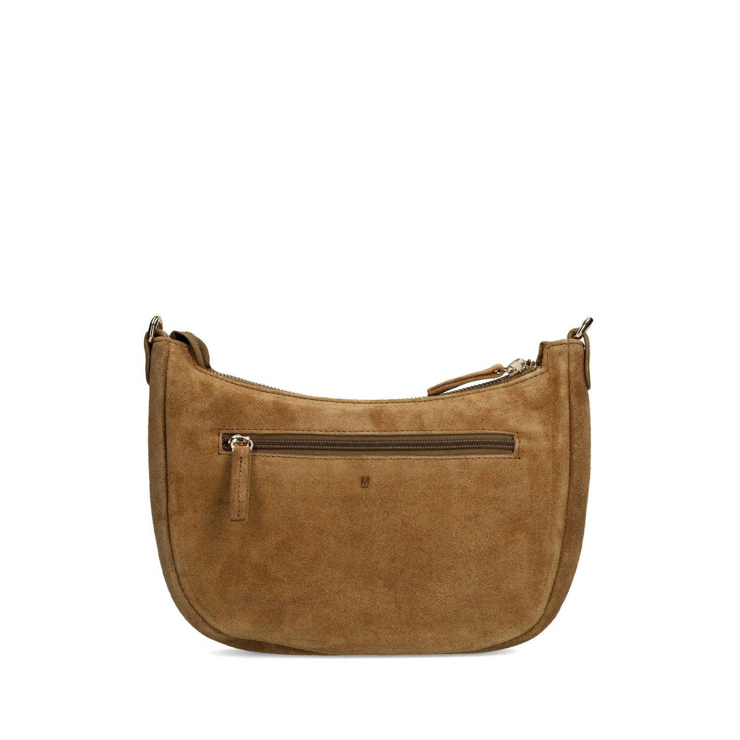 Manfield suede crossbody tas bruin