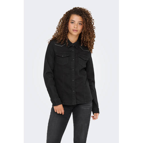 ONLY denim blouse black denim afbeelding