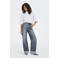 ONLY high waist wide leg jeans medium blue denim
