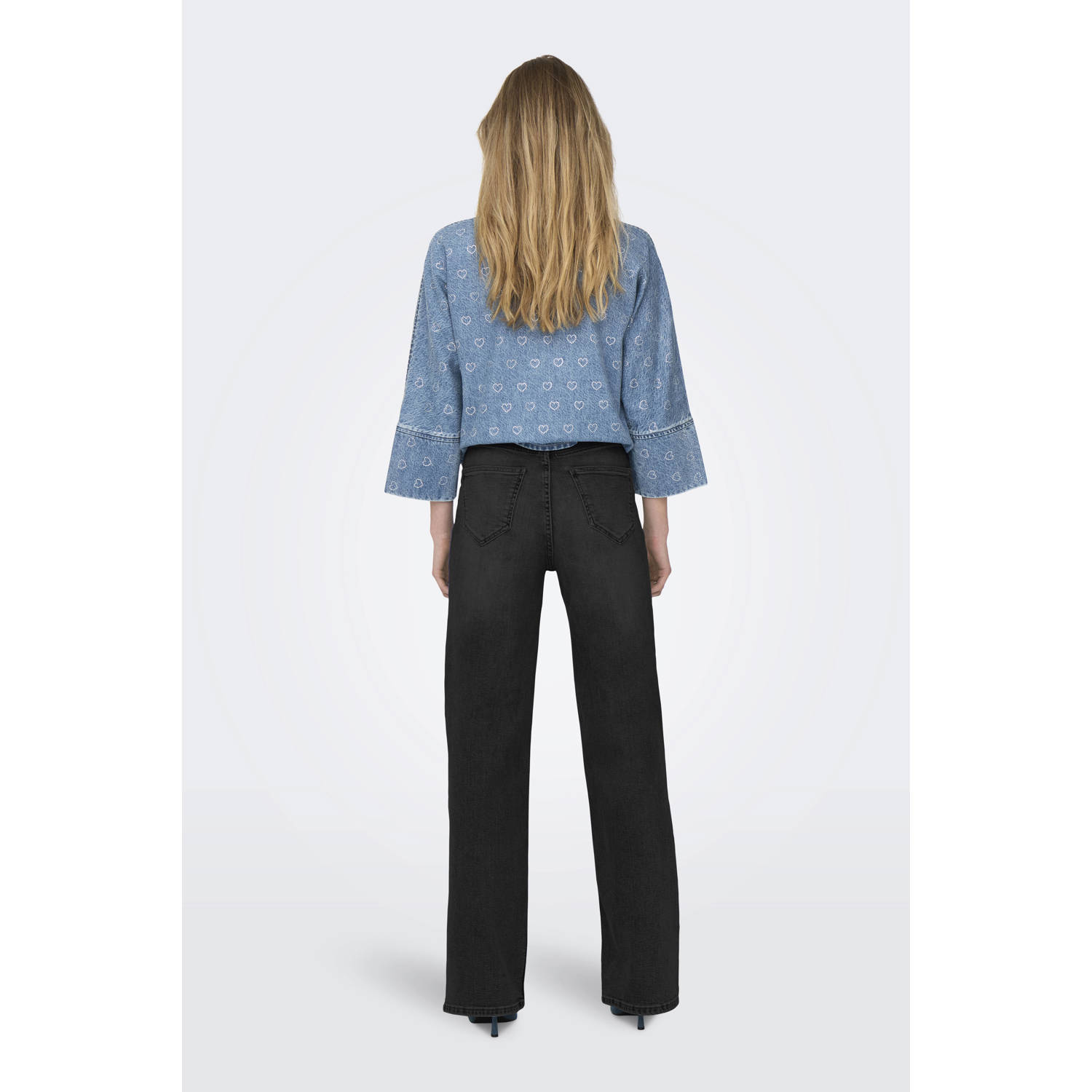 ONLY high waist wide leg jeans